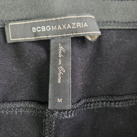 BCBGMaxazria Black and Gold Contrast Snakeprint Leggings - Picture 5 of 10